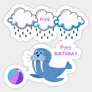 5th birthday Sticker